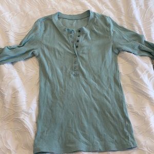 Aerie Heart-Eyes Waffle Henley Long Sleeve T-Shirt